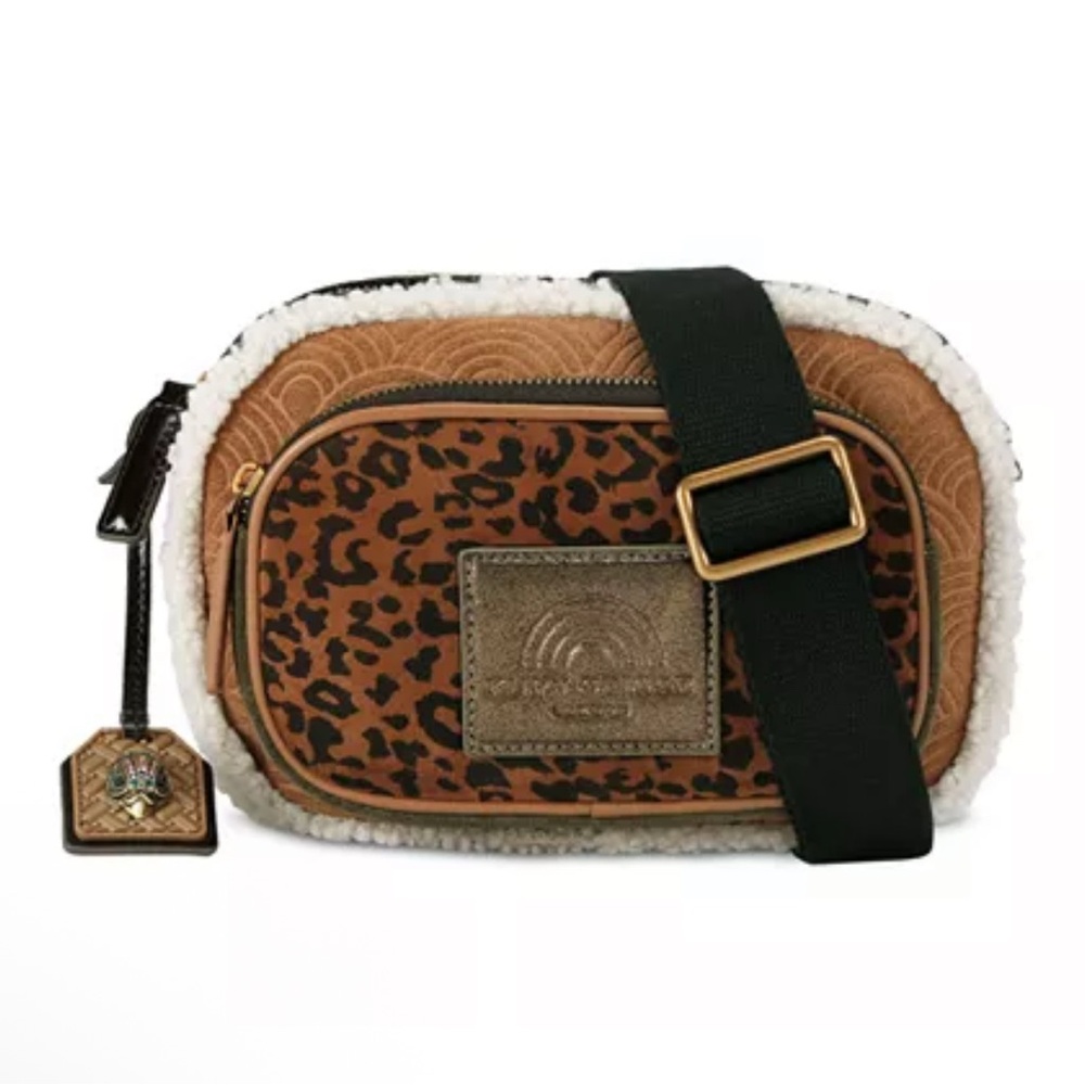 NWT Southbank Leopard Suede and Shearling Camera
Crossbody Bag